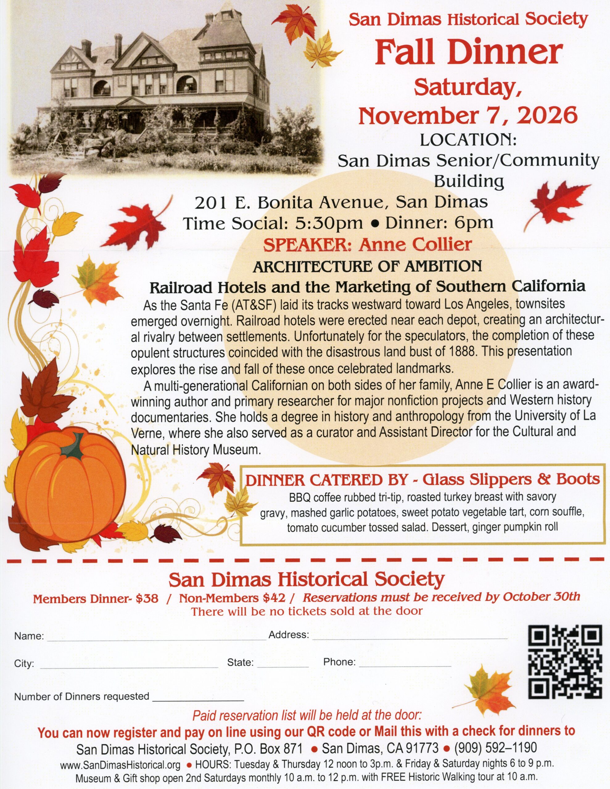 Fall Dinner Reservation 2026